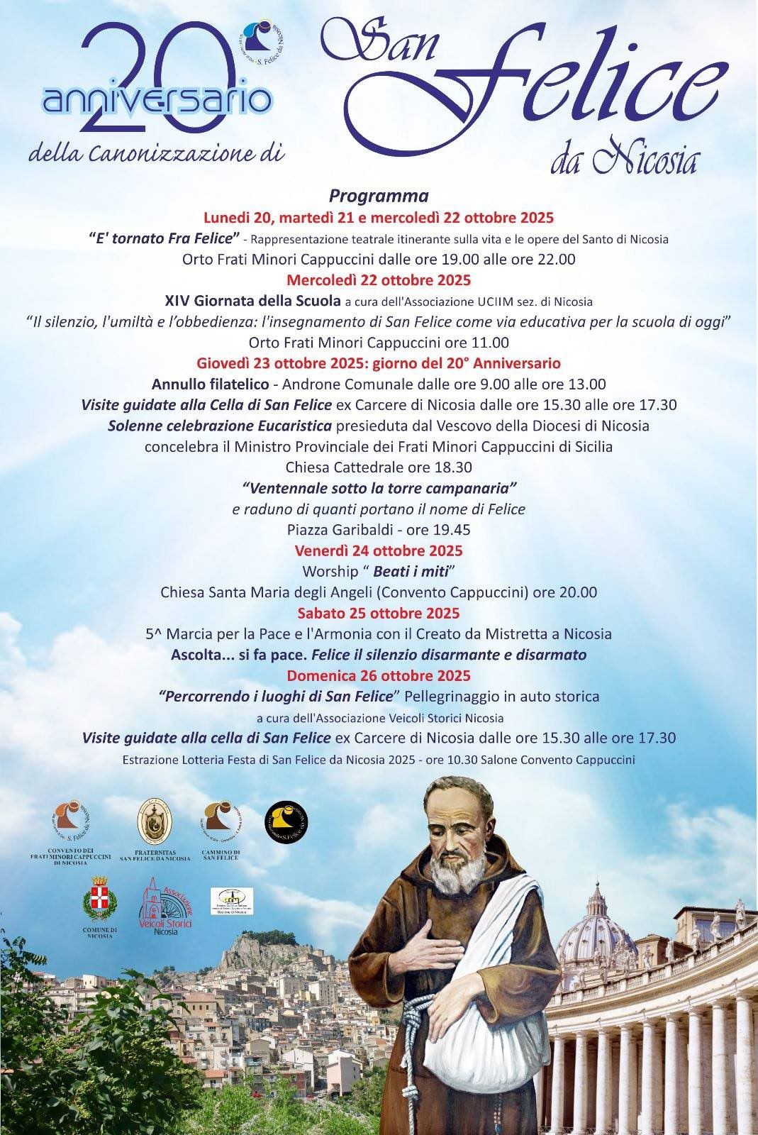20° anniversario canonizzazione SAN FELICE DA NICOSIA