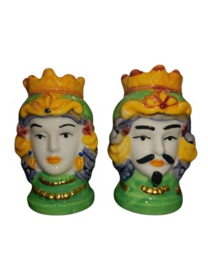 testa di moro verde e gialla 7cm (fronte)