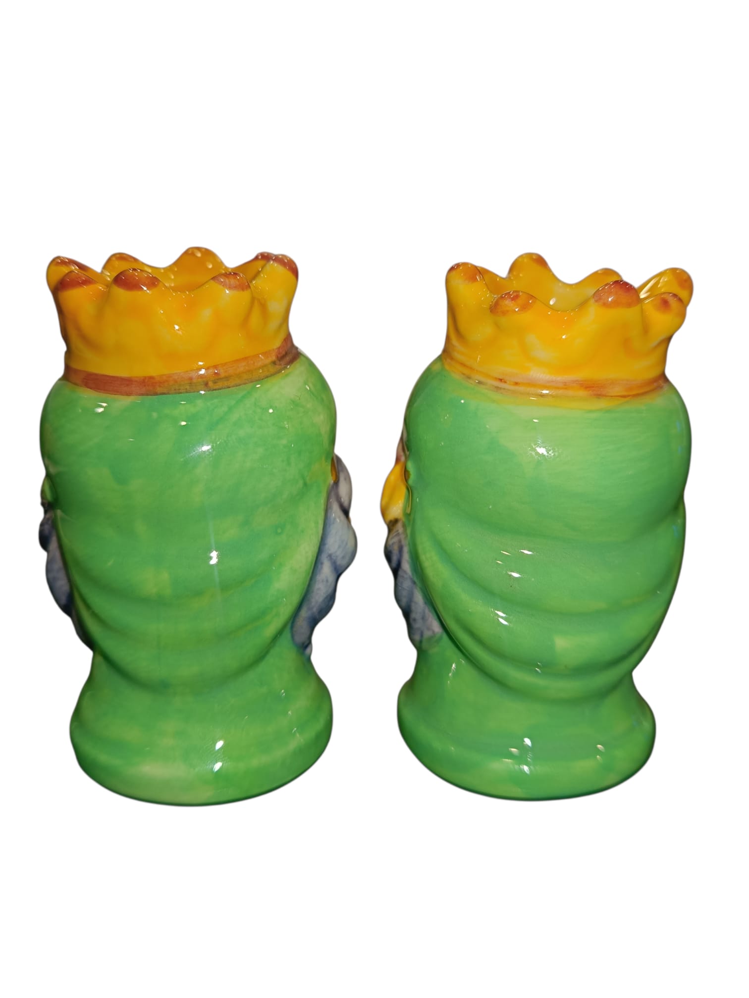 testa di moro verde e gialla 7cm (retro) testa di moro verde e gialla 7cm (retro)