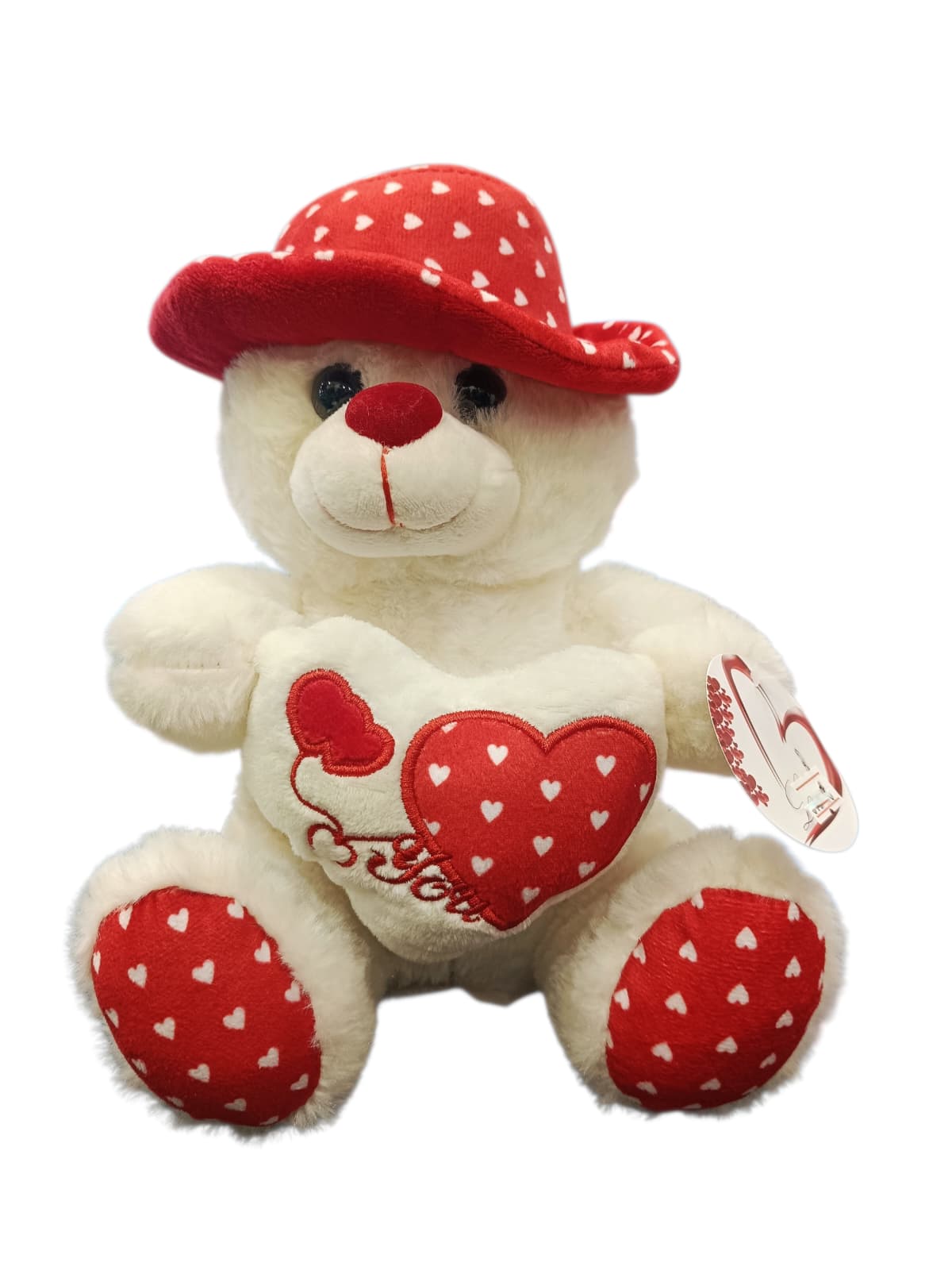 Peluche con cappello e cuore