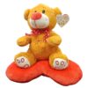 Peluche orsetto appoggiato su cuore Peluche orsetto appoggiato su cuore