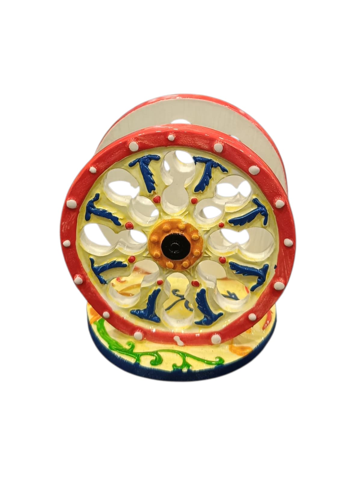 Porta tovagliolo a forma di ruota rosso 1