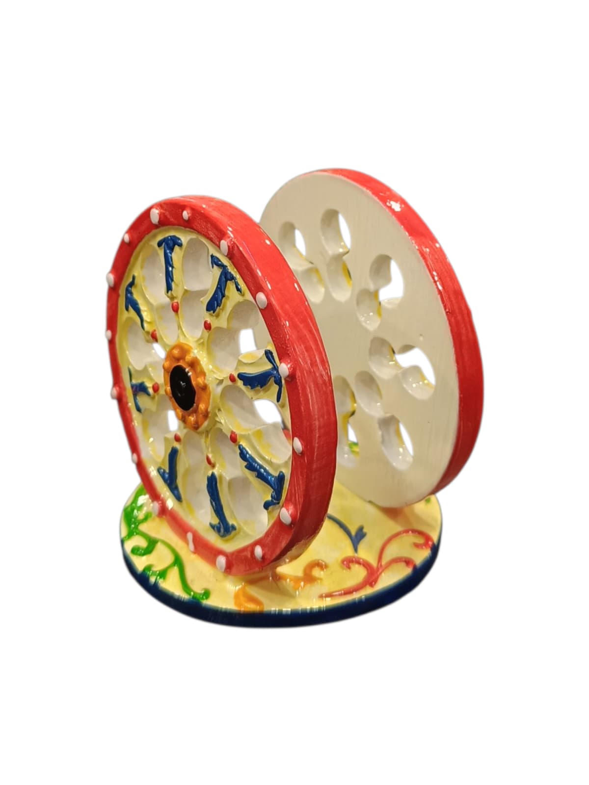 Porta tovagliolo a forma di ruota rosso 2