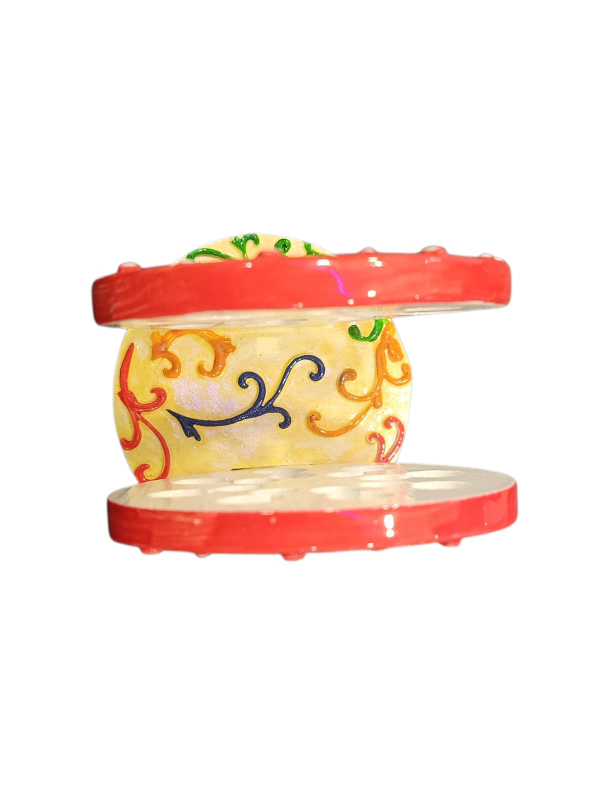 Porta tovagliolo a forma di ruota rosso 3