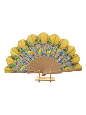 Ventaglio in legno con limoni