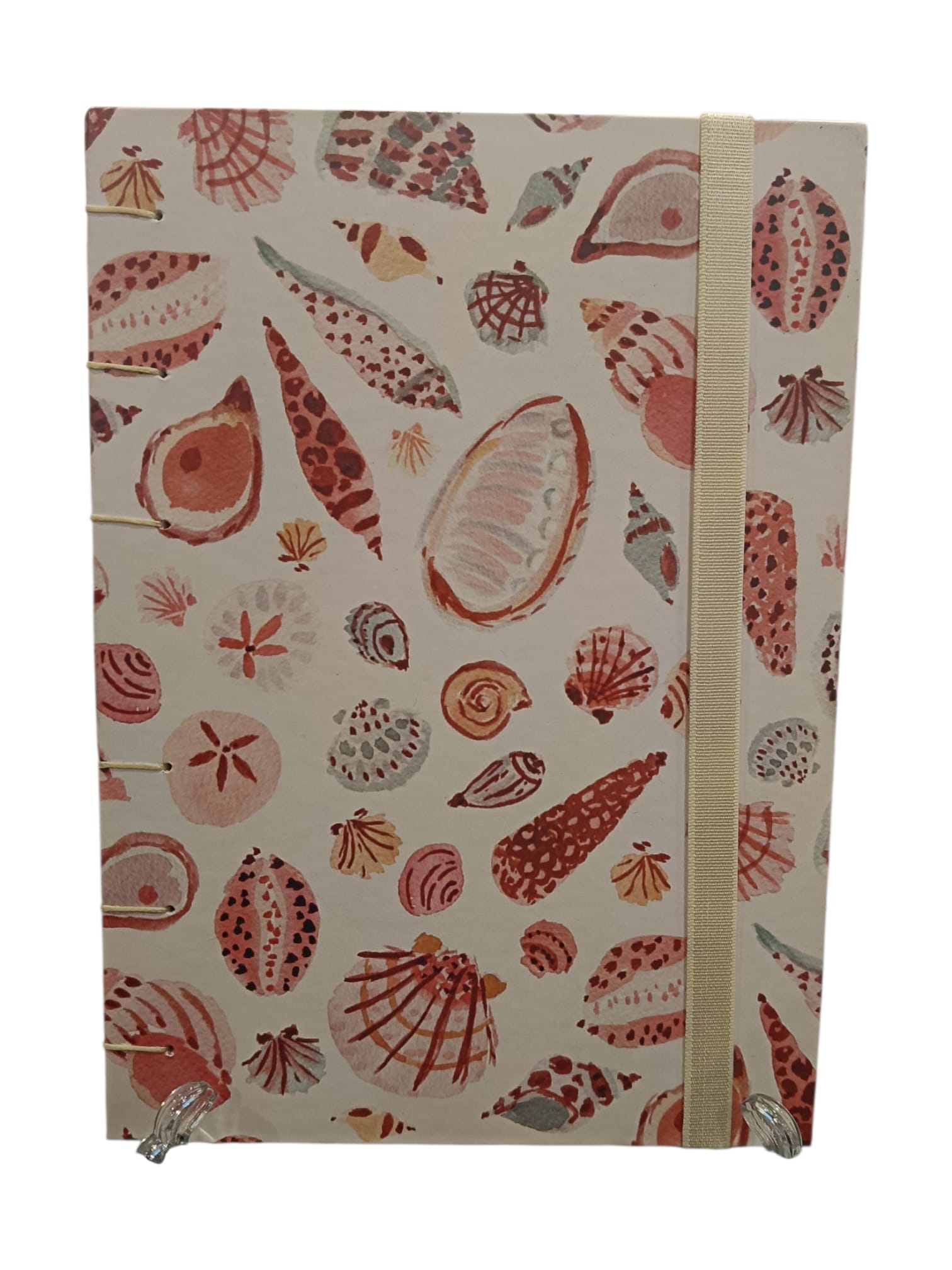 Quaderno fatto a mano conchiglie davanti
