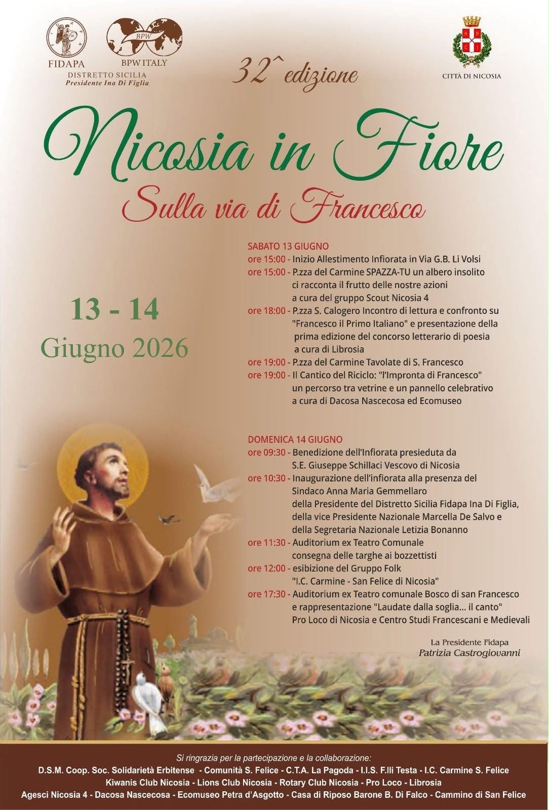 Nicosia in Fiore – Sulla via di Francesco