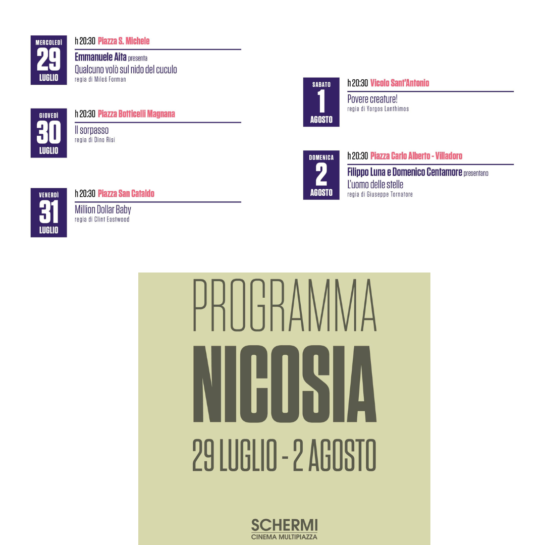 Schermi Cinema Multipiazza – Programma Nicosia 2026
