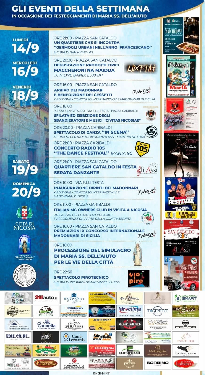 Eventi legati ai Festeggiamenti di Maria SS. dell’Aiuto 2026